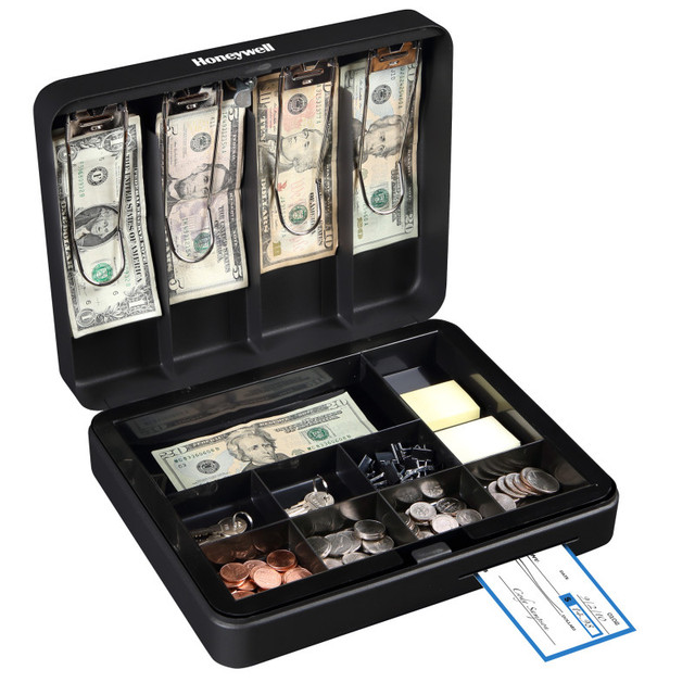 LH LICENSED PRODUCTS INC Honeywell Steel Cash Box, Deluxe