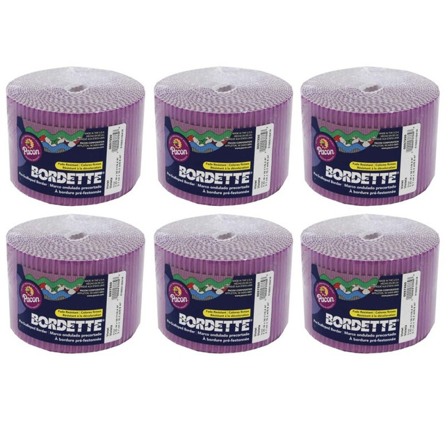 DIXON TICONDEROGA CO Bordette® Decorative Border, Violet, 2-1/4" x 50', 6 Rolls