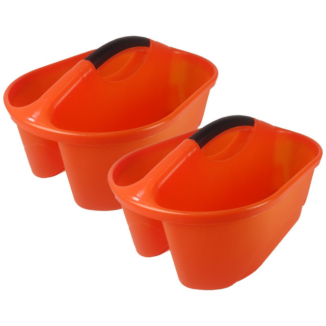 ROMANOFF PRODUCTS Romanoff Classroom Caddy, Orange, Pack of 2