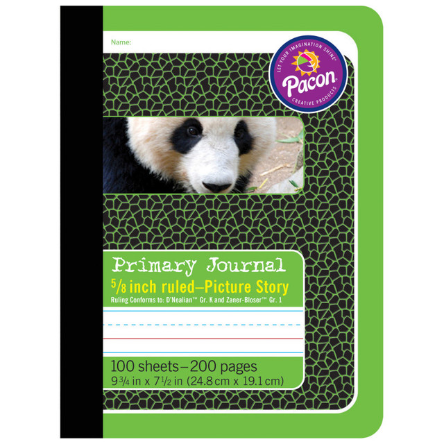 DIXON TICONDEROGA CO Pacon® Primary Composition Book, Book Bound, D'Nealian/Zaner-Bloser, 5/8" x 5/16" x 5/16" Picture Story Ruled, 9-3/4" x 7-1/2", 100 Sheets