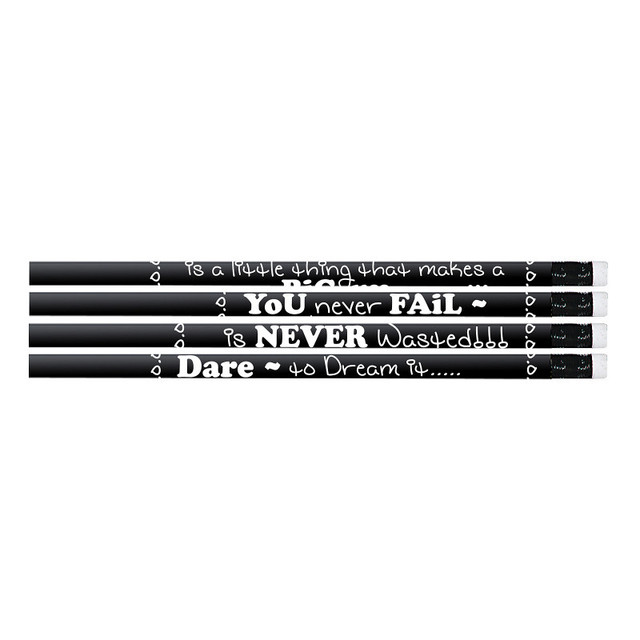 MUSGRAVE PENCIL CO INC Musgrave Pencil Company Chalkboard Talk Motivational Pencil, 12 Per Pack, 12 Packs