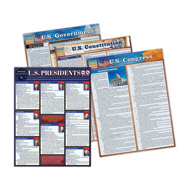 BARCHARTS, INC. QuickStudy® Laminated Study Guide, History Bundle, Set of 4