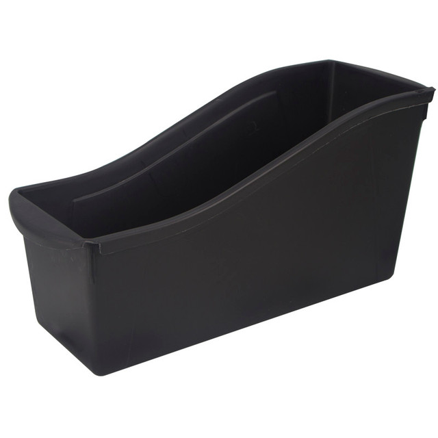 STOREX INDUSTRIES Storex Large Book Bin, 7"H x 14.3"D x 5.3"W, Black, 1 Count