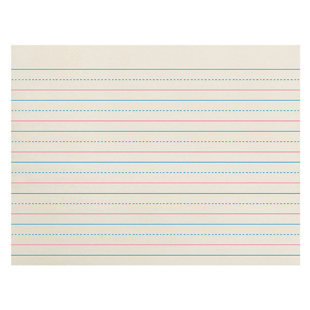 DIXON TICONDEROGA CO Zaner-Bloser® Newsprint Handwriting Paper, Dotted Midline, Grade K, 3/4" x 3/8" x 3/8" Ruled Long, 10-1/2" x 8", 500 Sheets
