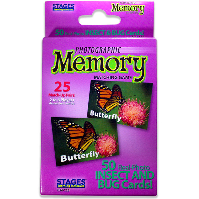 STAGES LEARNING MATERIALS Stages Learning Materials Photographic Memory Matching Game, Insects & Bugs