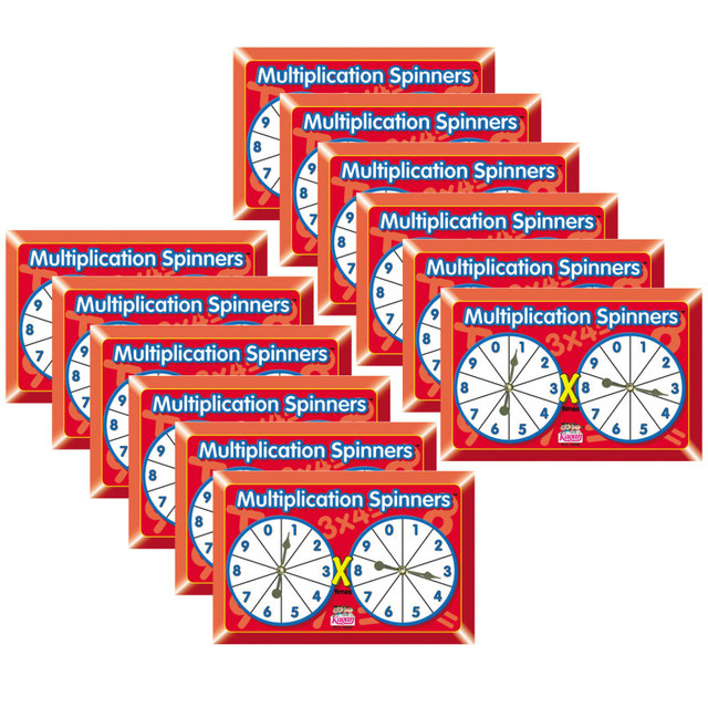 KAGAN PUBLISHING Kagan Publishing Multiplication Spinners, Pack of 12