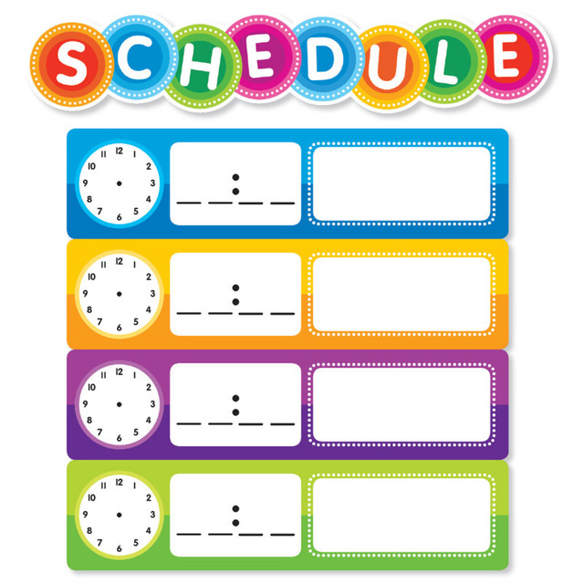 SCHOLASTIC TEACHING RESOURCES Scholastic Teaching Solutions Color Your Classroom: Schedule Mini Bulletin Board Set