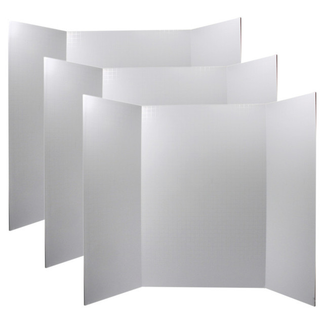 DIXON TICONDEROGA CO Ghostline® Foam Presentation Board, White, 1/2" Faint Grid 28" x 22", Pack of 3