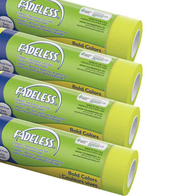 DIXON TICONDEROGA CO Fadeless® Bulletin Board Art Paper, Lime, 48" x 12', 4 Rolls