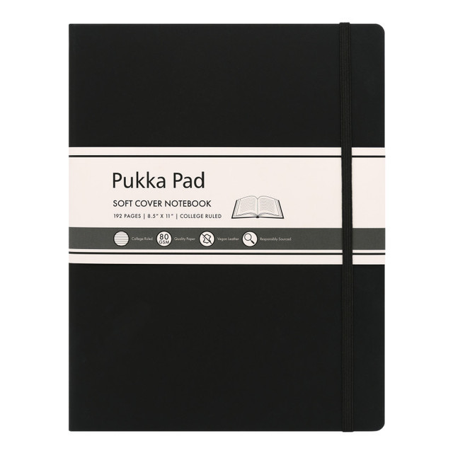 PUKKA PADS USA CORP Pukka Pads Pukka Soft Cover Lettersize College Ruled - Black