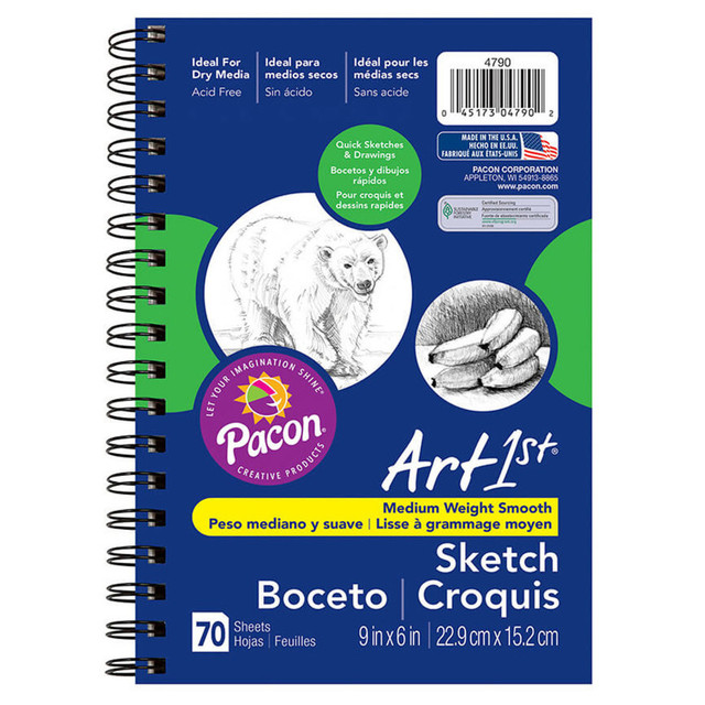 DIXON TICONDEROGA CO UCreate® Sketch Diary, Standard Weight, 9" x 6", 70 Sheets