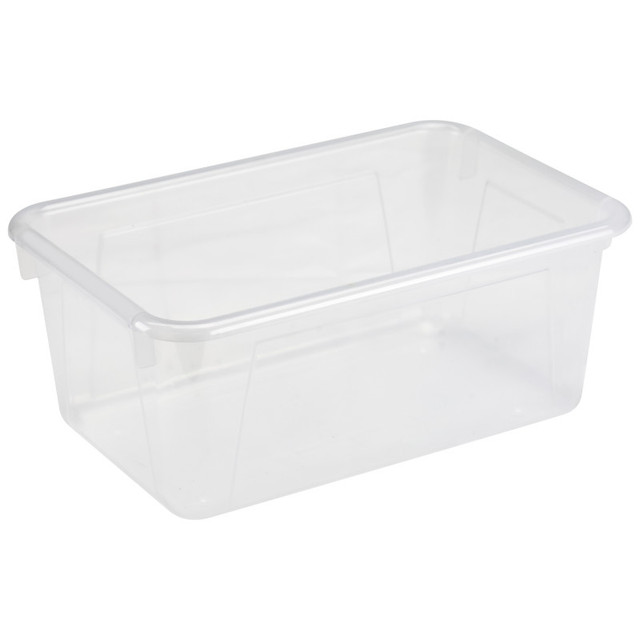 STOREX INDUSTRIES Storex Small Cubby Bin, Translucent, 5-Pack