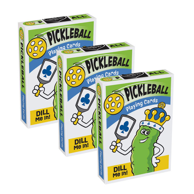 TREND ENTERPRISES INC. TREND Pickleball Playing Cards, 56 Per Pack, 3 Packs
