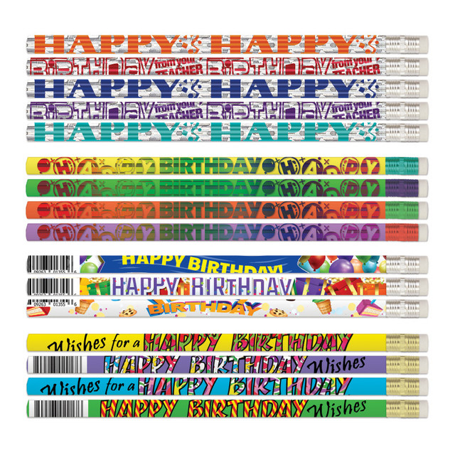 MUSGRAVE PENCIL CO INC Musgrave Pencil Company Teacher Birthday Pencils Assortment, Pack of 144 MUSGRAVE PENCIL CO INC Musgrave Pencil Company Teacher Birthday Pencils Assortment, Pack of 144