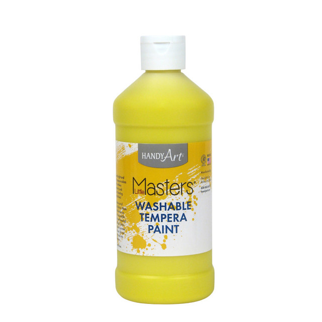 ROCK PAINT DISTRIBUTING CORP Handy Art® Little Masters® Washable Tempera Paint, Yellow, 16 oz.
