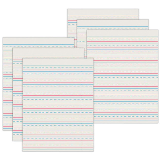 DIXON TICONDEROGA CO Pacon® Newsprint Handwriting Paper, Skip-A-Line, Grades 2-3, 1/2" x 1/4" x 1/4" Ruled Short, 8-1/2" x 11", 500 Sheets Per Pack, 3 Packs