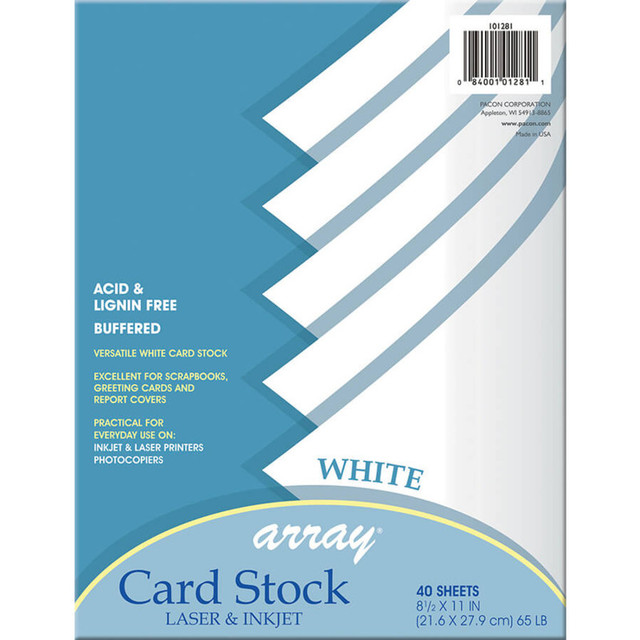 DIXON TICONDEROGA CO Pacon® Card Stock, White, 8-1/2" x 11", 40 Sheets