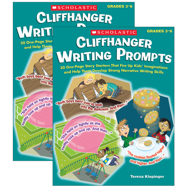 SCHOLASTIC TEACHING RESOURCES Scholastic Teaching Solutions Cliffhanger Writing Prompts Book, Pack of 2