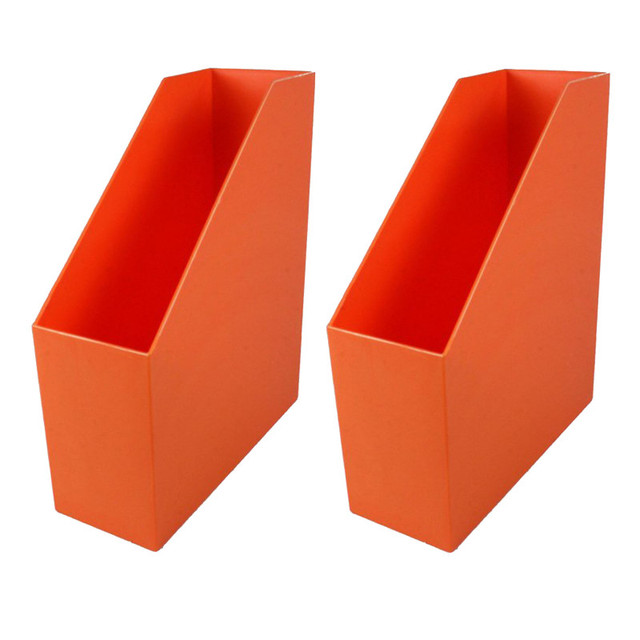 ROMANOFF PRODUCTS Romanoff Magazine File, Orange, Pack of 2
