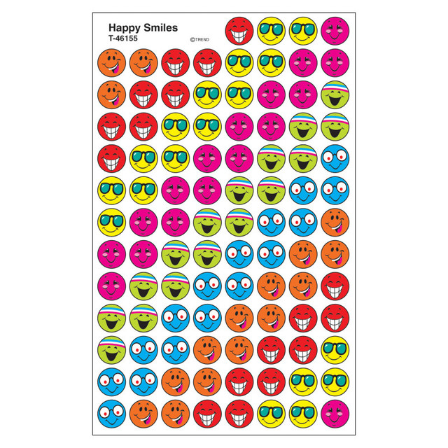 TREND ENTERPRISES INC. TREND Happy Smiles superSpots® Stickers, 800 ct