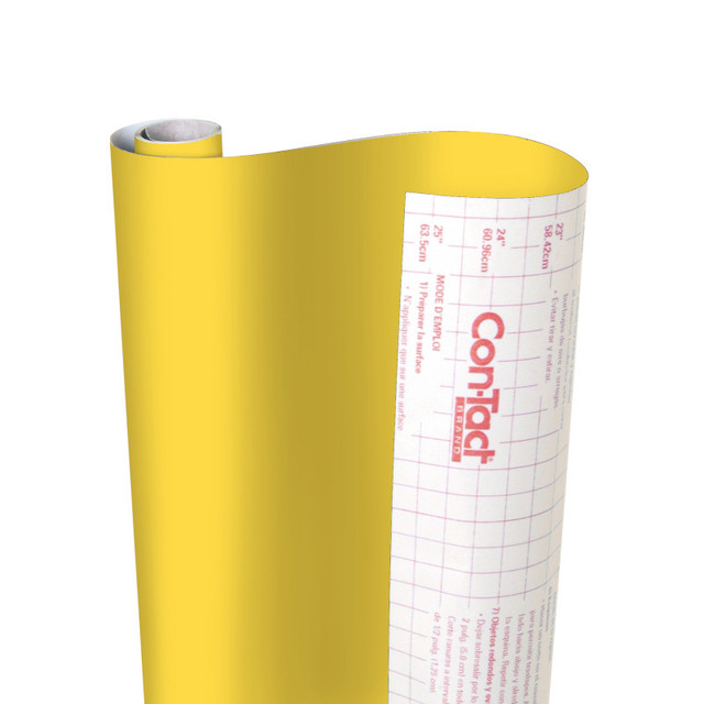 KITTRICH CORPORATION Con-Tact® Brand Creative Covering™ Adhesive Covering, Yellow, 18" x 16 ft
