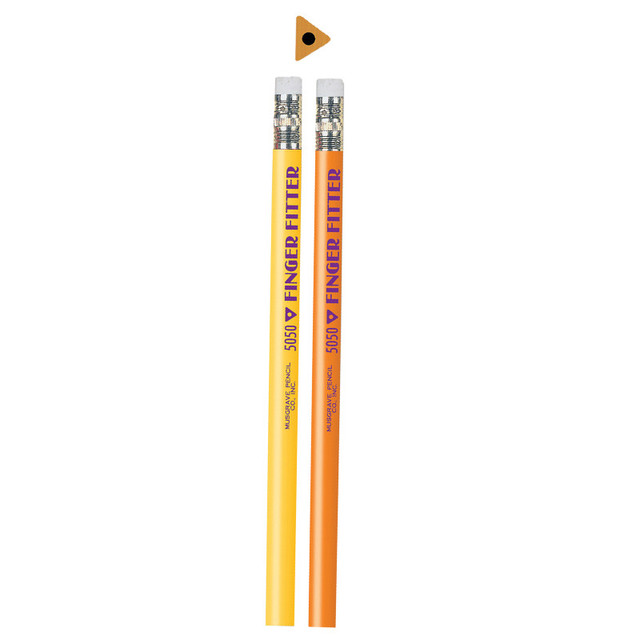 MUSGRAVE PENCIL CO INC Musgrave Pencil Company Finger Fitter Pencils with Eraser, 12 Per Pack, 3 Packs