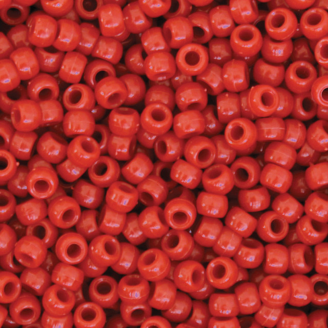 DIXON TICONDEROGA CO Creativity Street® Pony Beads, Red, 6 mm x 9 mm, 1000 Pieces