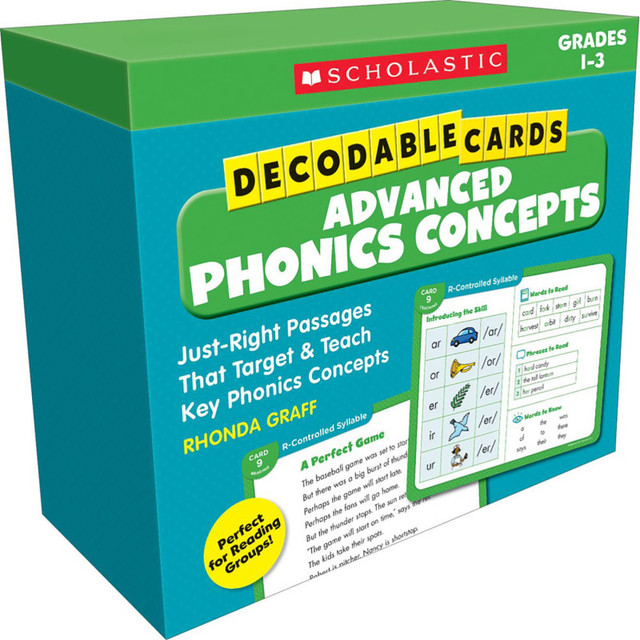 SCHOLASTIC TEACHING RESOURCES Scholastic Teaching Solutions Decodable Cards: Advanced Phonics Concepts