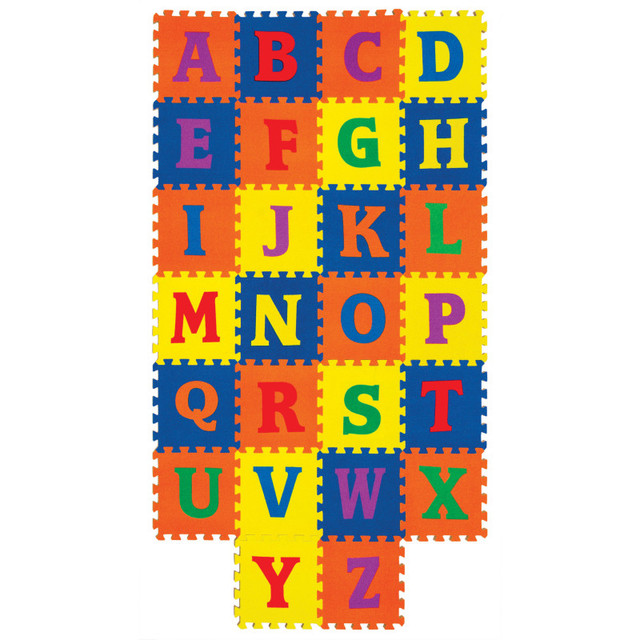 DIXON TICONDEROGA CO WonderFoam® Carpet Tiles, Alphabet, 12" x 12", 26 Count