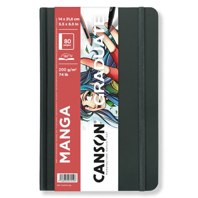 DIXON FINE ART Canson Graduate Manga Sketchbook, 200 gsm (74 lb), 80 Sheets