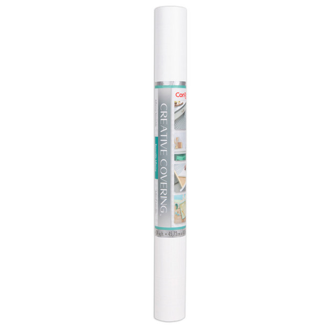 KITTRICH CORPORATION Con-Tact® Brand Creative Covering™ Adhesive Covering, White, 18" x 16 ft