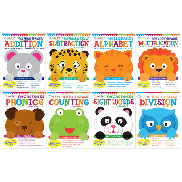 PBS PUBLISHING Creative Teaching Materials Skills Workbook Bundle, Set of 8 Books