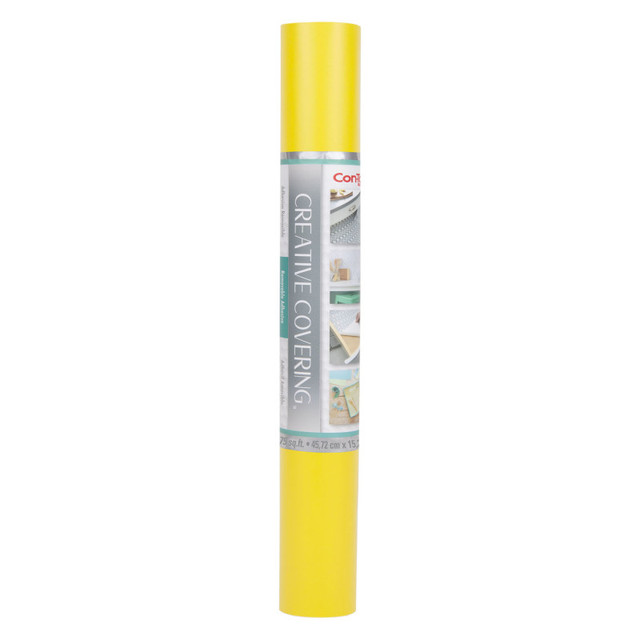 KITTRICH CORPORATION Con-Tact® Brand Creative Covering™ Adhesive Covering, Yellow, 18" x 50 ft