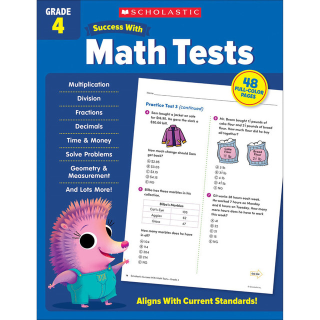 SCHOLASTIC TEACHING RESOURCES Scholastic Teaching Solutions Success With Math Tests: Grade 4