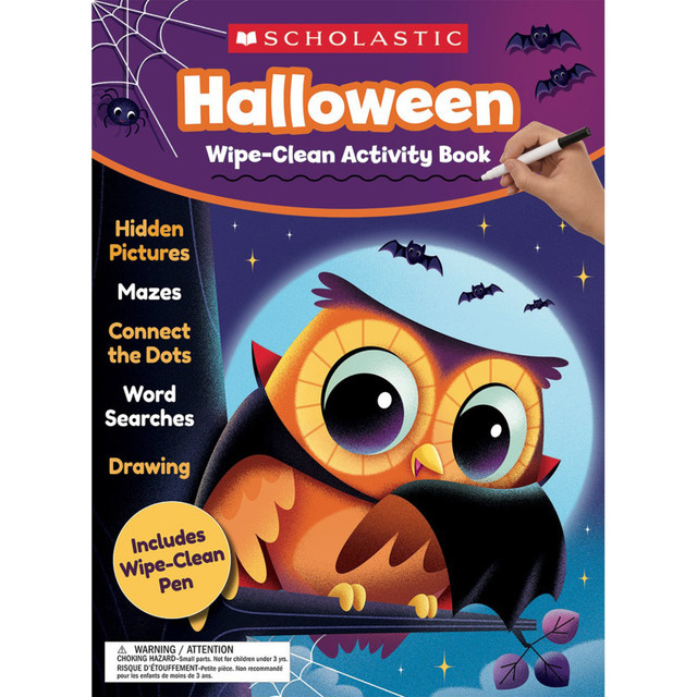 SCHOLASTIC TEACHING RESOURCES Scholastic Teaching Solutions Halloween Wipe-Clean Activity Book