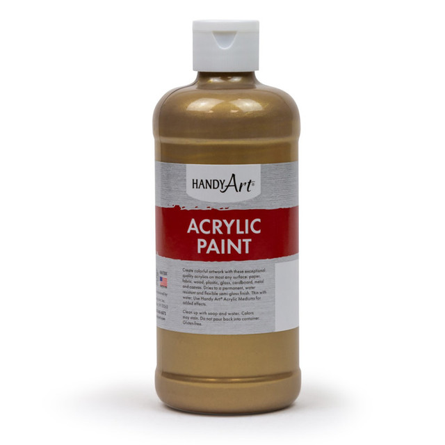 ROCK PAINT DISTRIBUTING CORP Handy Art® Metallic Acrylic Paint 16 oz., Gold