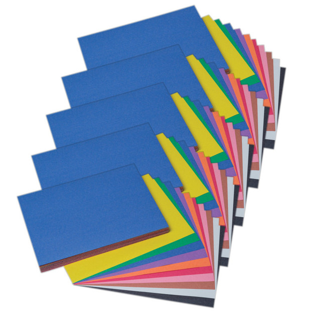 DIXON TICONDEROGA CO Prang® Construction Paper, Medium Weight, 10 Assorted Colors, 9" x 12", 100 Sheets Per Pack, 5 Packs