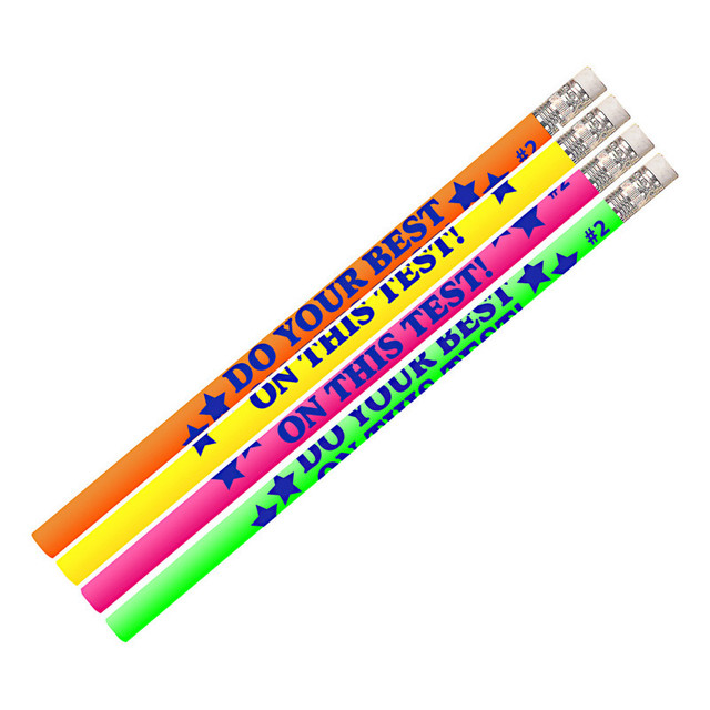 MUSGRAVE PENCIL CO INC Musgrave Pencil Company Do Your Best On The Test Motivational Pencils, 12 Per Pack, 12 Packs