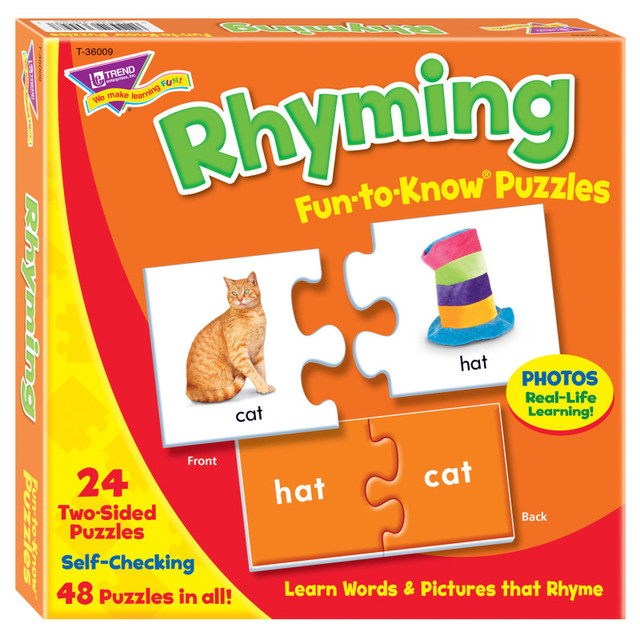 TREND ENTERPRISES INC. TREND Rhyming Fun-to-Know® Puzzles TREND ENTERPRISES INC. TREND Rhyming Fun-to-Know® Puzzles