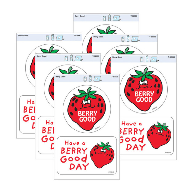 TREND ENTERPRISES INC. TREND Berry Good Vinyl Stickers, 2 Per Pack, 6 Packs