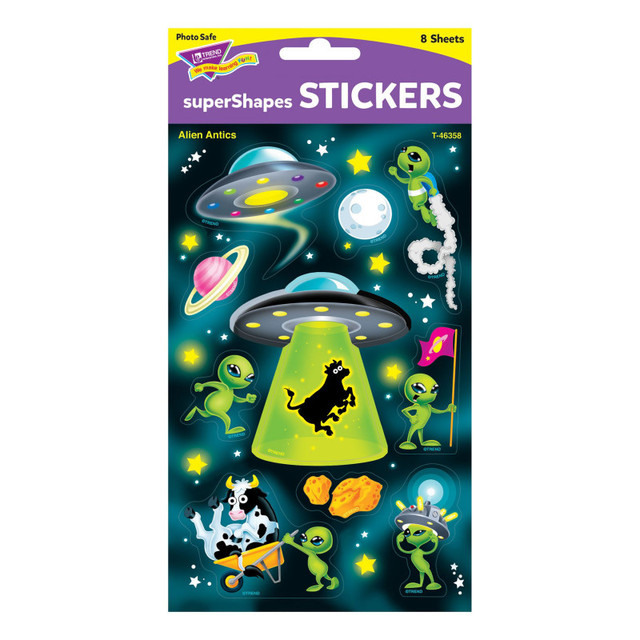 TREND ENTERPRISES INC. TREND Alien Antics Large superShapes Stickers, 80 ct.