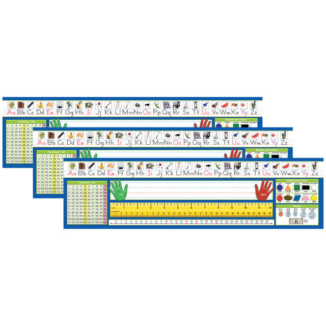 NORTH STAR TEACHER RESOURCE North Star Teacher Resources Primary Traditional Manuscript Counting 1-120 Desk Plates, 36 Per Pack, 3 Packs