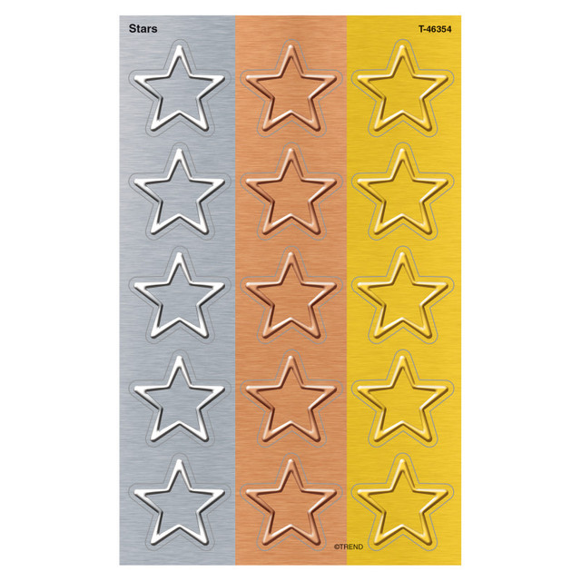 TREND ENTERPRISES INC. TREND I ♥ Metal Stars superShapes Stickers - Large, 120 Count