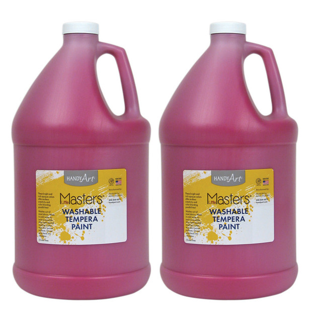 ROCK PAINT DISTRIBUTING CORP Handy Art® Little Masters® Washable Tempera Paint, Magenta, Gallon, Pack of 2