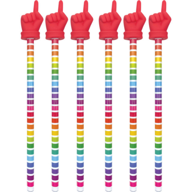 TEACHER CREATED RESOURCES Teacher Created Resources® Colorful Stripes Hand Pointer, Pack of 6