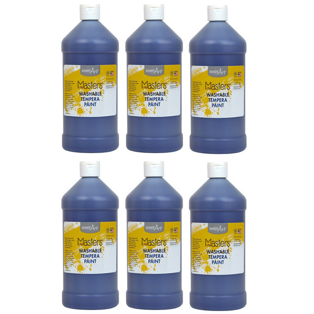 ROCK PAINT DISTRIBUTING CORP Handy Art® Little Masters® Washable Tempera Paint, Violet, 32 oz., Pack of 6