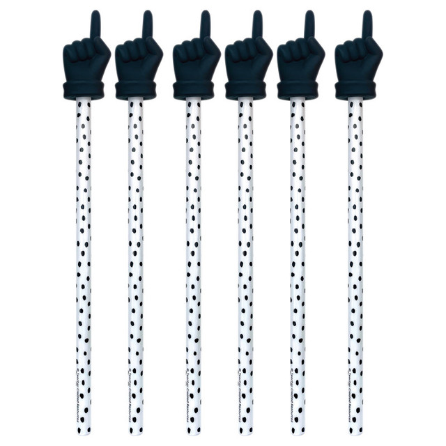 TEACHER CREATED RESOURCES Teacher Created Resources® Black Painted Dots Hand Pointer, Pack of 6