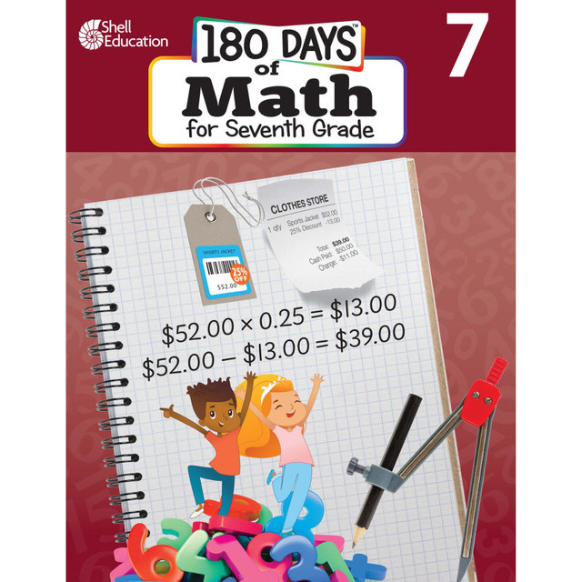 SHELL EDUCATION Shell Education 180 Days of Math for Seventh Grade