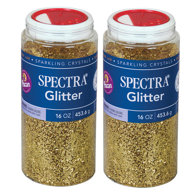 DIXON TICONDEROGA CO Spectra® Glitter, Gold, 1 lb. Per Jar, 2 Jars