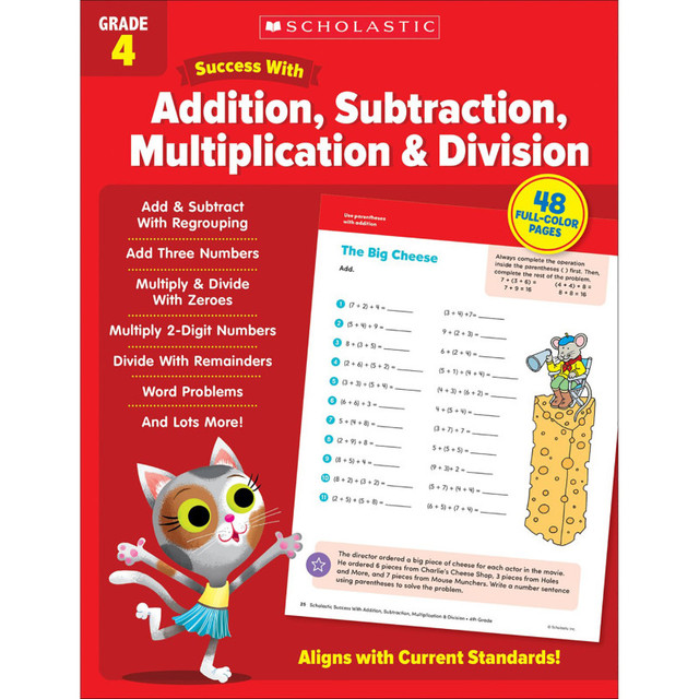 SCHOLASTIC TEACHING RESOURCES Scholastic Teaching Solutions Success With Addition, Subtraction, Multiplication & Division: Grade 4